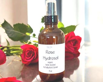 Organic Rose Hydrosol: Facial Toner and Aromatherapy Mist, Freshly Distilled