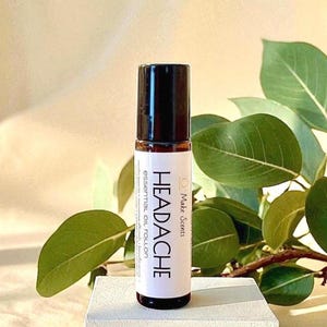 Headache Relief Essential Oil Roller: Peppermint, Lavender, Rosemary, Frankincense, and Eucalyptus