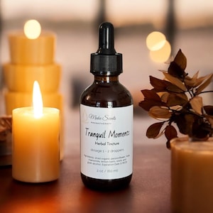 Relaxing Herbal Blend Tincture: Chamomile, Lemon Balm, Reishi, Passionflower & Hops