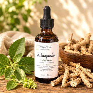 Organic Ashwagandha Root Tincture | Adaptogenic Herbal Wellness Support