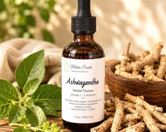 Organic Ashwagandha Root Tincture | Adaptogenic Herbal Wellness Support