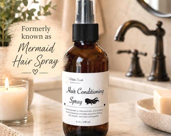 Rosemary Hydrosol Hair Conditioning Spray | Leave In Botanical Mist | 4 oz