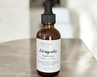 Organic Ashwagandha Root Tincture | Adaptogenic Herbal Wellness Support