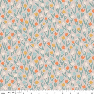 Fairy Dust "Tulips Gray" by Ashley Collett Design for Riley Blake Designs