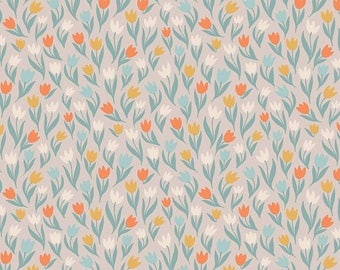 Fairy Dust "Tulips Gray" by Ashley Collett Design for Riley Blake Designs