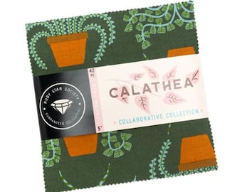 Calathea 5" Square Charm Pack Bundle a Collaborative Collection by Ruby Star Society for Moda