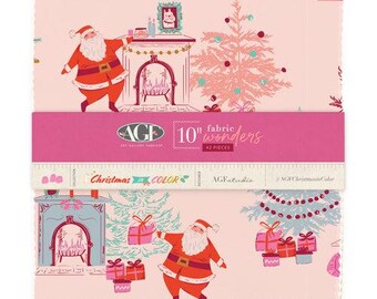 Christmas in Color 10" Square Pre-Cut Bundle by AGF Studio for Art Gallery Fabrics