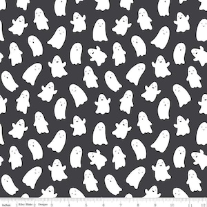 Hey Pumpkin &quot;Ghosts Charcoal&quot; by My Mind&#39;s Eye for Riley Blake Designs
