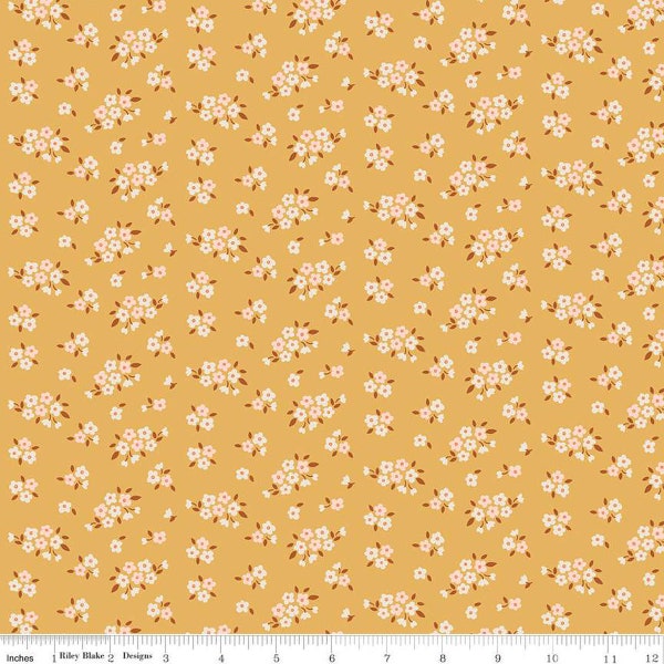 Fairy Dust "Floral Mustard" by Ashley Collett Design for Riley Blake Designs