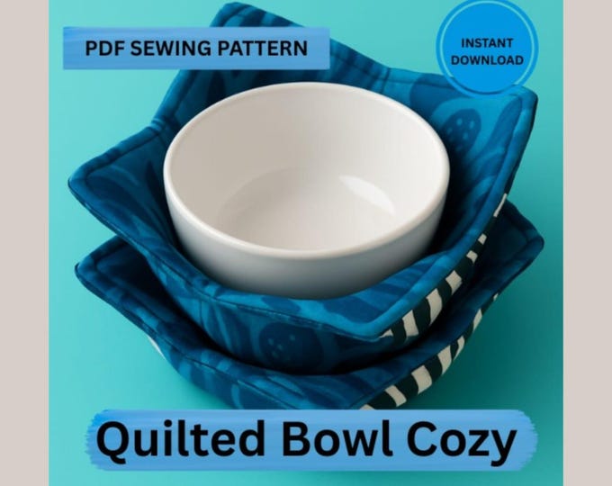 Flower Bowl Cozy Printable Sewing Pattern and Tutorial - PDF Download ...