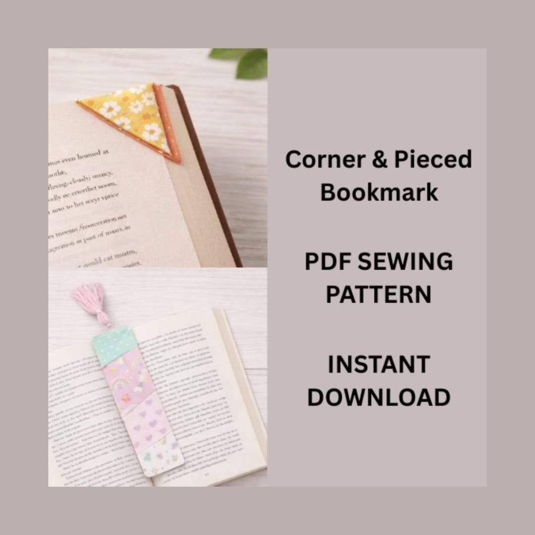 Free Leather Bookmark Patterns.pdf Fabric Bookmark Sewing Pattern PDF | Corner & Pieced Bookmark ...