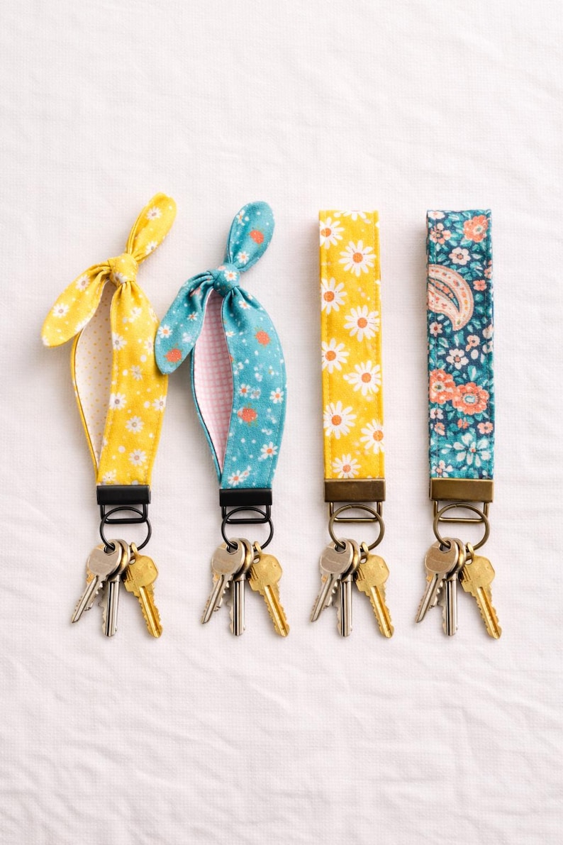 Bow Wristlet Keyfob Sewing Pattern PDF Fabric Strap DIY Guide - Etsy