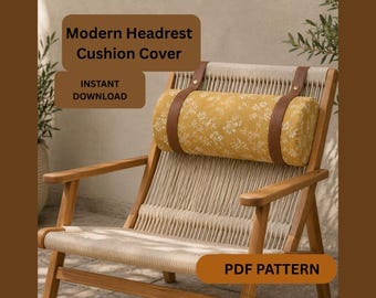 Modello moderno per fodera di cuscino poggiatesta / Tutorial di cucito per cuscino cilindrico (Download PDF)