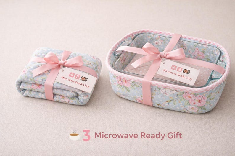 Floral Microwave Bowl Cozy Sewing Pattern | Reusable Kitchen Holder ...