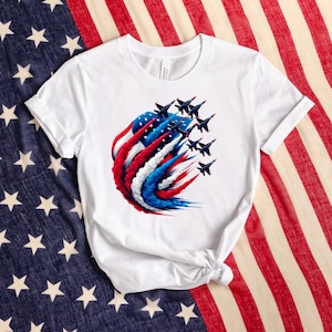 Fighter Jet Art: Amerikanische Flagge im Rauchstil (Digitaler Download)