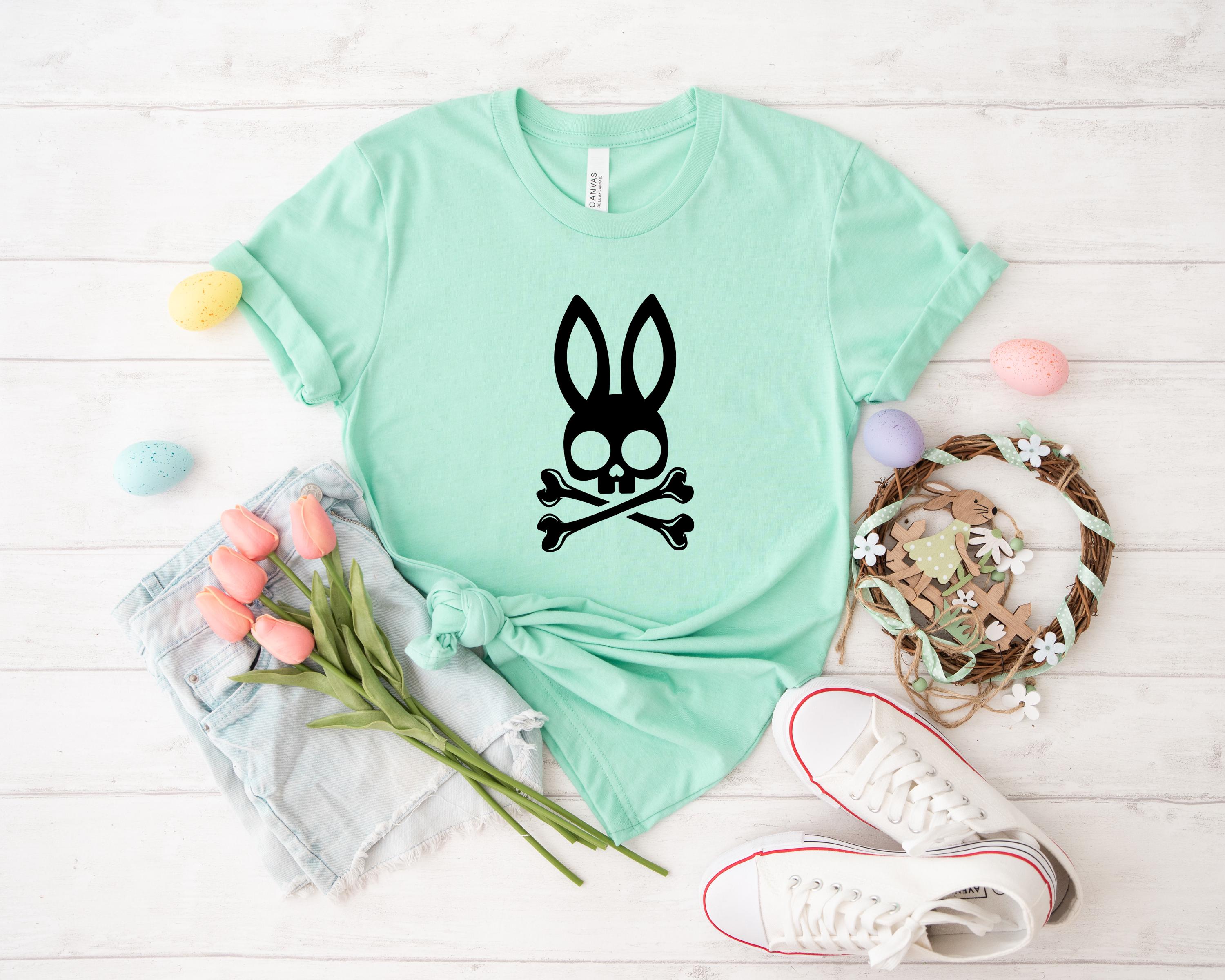 Thedifferent T-Shirt Uomo 'Coniglio Cattivo Bad Rabbit' – Bianca, 100% Cotone, Stampa Di Qualità - 5