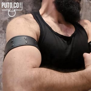 Onyx Studded Leather Armband – Hand-Set Black Studs, Chrome-Tanned Leather