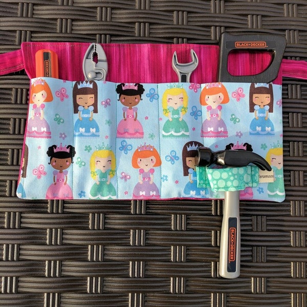 Tool Pouch Princess Tool Apron Girls Tool Apron Kids Tool Belt Girls Apron Childs Tool Pouch Princess Apron Handmade