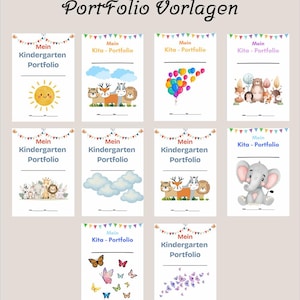 Portfolio pages for settling into kindergarten
