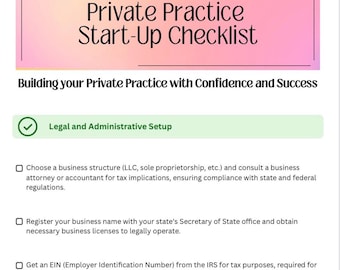 Lista de verificación para terapeutas que quieran iniciar una práctica privada