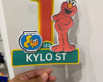 Elmo birthday cake topper 6.5 “