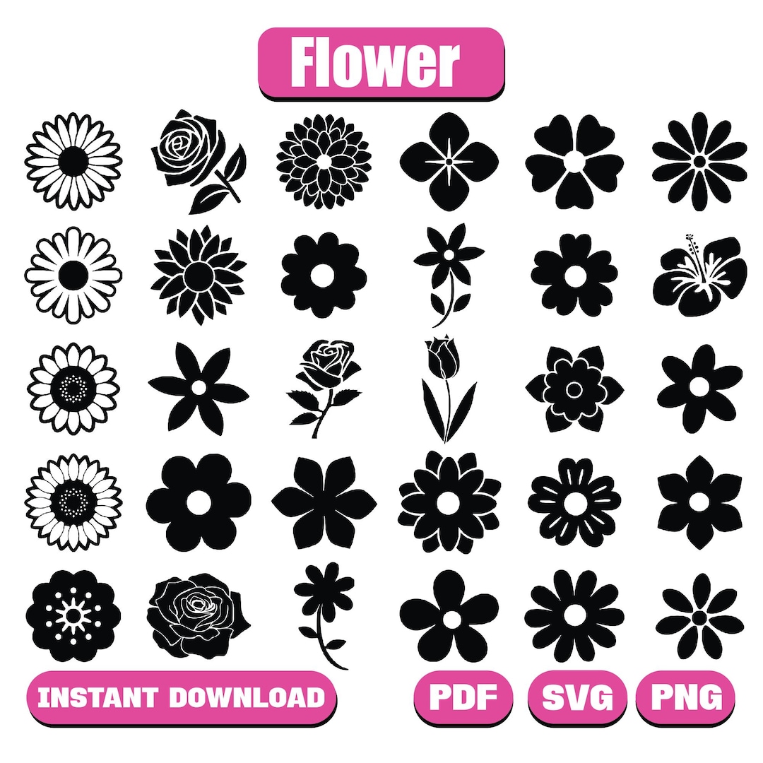 Flower Svg Bundle 2025, Daisy Flower Svg, Daisy Svg, Daisy Outline