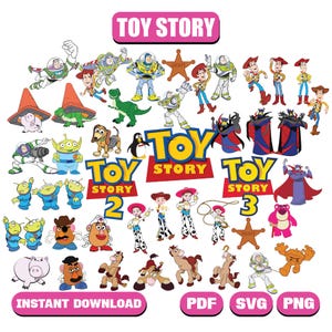 Toy Story clipart bundle, Toy Story svg, cut files for Cricut, Buzz Lightyear Svg, Silhouette, Toy Story png, instant download