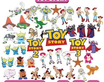 Pacchetto clipart di Toy Story, Toy Story svg, file di taglio per Cricut, Buzz Lightyear Svg, Silhouette, Toy Story png, download immediato