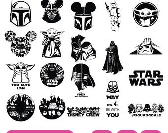 Star Wars Svg Bundle, Star Wars Svg, Star Wars Png, Darth Vader Svg, Mandalorian Svg, Star Wars Cricut, Svg Files For Cricut, Digital Files