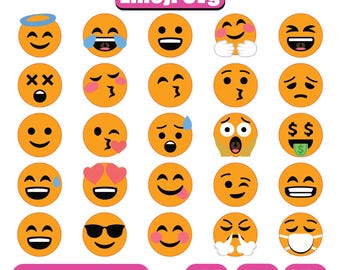 Emoji Svg Bundle 2025, Layered Design svg 2025, Vector Files, SVG for cricut - PNG, Svg, Svg Cut File for Cricut, Silhouette svg