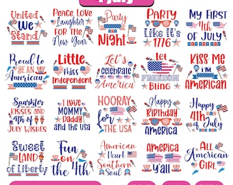 4. Juli SVG Bundle, USA Flagge svg, 4. Juli SVG, 4