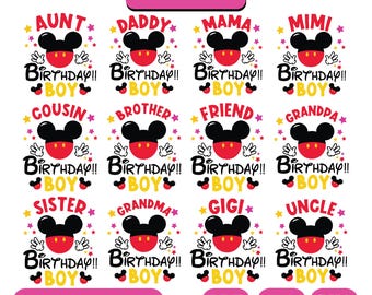 Birthday Boy Family Svg Bundle, Birthday Squad svg, Mouse Happy Birthday Svg, Making Memories Svg, Magical Kingdom svg, files for Cricut svg