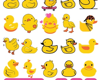 Duck Svg, Duck Svg Bundle, Duck Silhouette, Duck Svg Png, Duck Clipart, Duck Vector, Duck Decal, Duck Cut File, Duck Cricut, Rubber duck Svg
