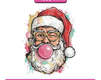 Preppy Santa Clause Png, Santa Claus Design, Coquette Christmas Png Design,  Handwrite Png, Merry Christmas Png, Christmas Png, Only png