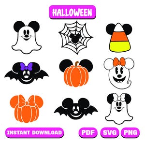 Happy Halloween Svg Bundle 2025, Spooky Vibes Svg, Trick Or Treat Svg, Disney Halloween svg, Halloween Svg, digital download