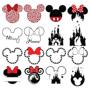 Mouse Head SVG, Castle SVG, Clipart, Layered svg, Mouse Head Svg , Cricut Svg File, Minnie And Mouse Svg, Mouse Ears svg
