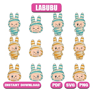 Labubu Designs Svg, Labubu svg, Labubu Sublimation, Monster Characters, Vector Digital , File for Cricut, Labubu Character, Instant Download