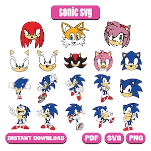 Le hérisson Svg, Svg sonic, Sonic Head, png sonic, SVG en couches, fichiers svg pour cricut, jeu svg, dessin animé SVG Bundle, téléchargement immédiat
