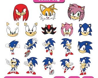 The Hedgehog Svg, sonic Svg, Sonic Head Svg, sonic png, Layered SVG, svg files for cricut, game svg, cartoon SVG Bundle, Instant download