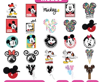 Mouse Disney SVG Bundle 2025, Layered Head svg, cutting files svg, for cricut silhouette svg, files for Cricut Svg, Instant Download