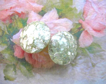 Boucles d'oreilles vintage ~ Clip On ~ Confettis en lucite