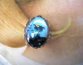 Bague ailes de papillon vintage