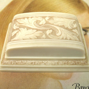 Vintage Art Deco Ring Presentation Box ~ Cream Celluloid ~ Art Deco ~ Grand Rapids, Michigan