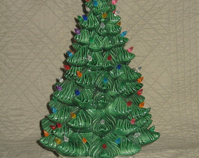 Vintage Ceramic Tabletop Christmas Tree 