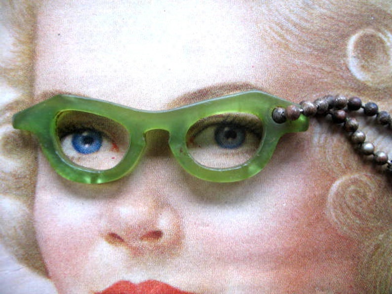 Lunettes de vue vintage en celluloïd sur un porte-clés ou une fermeture éclair image 2