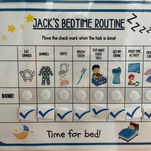 Toddler Bedtime Routine Chart: Visual Positive Parenting Tool ...
