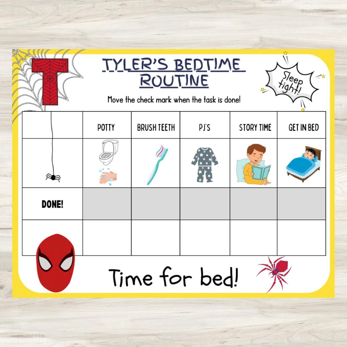 Toddler Bedtime Routine Chart: Visual Positive Parenting Tool ...