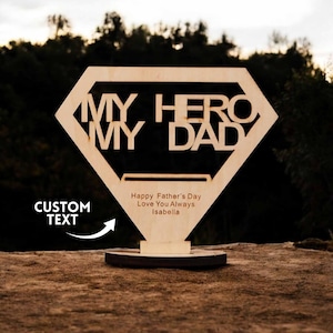 Placa conmemorativa de madera personalizada / Marco de fotos personalizado / Letrero de madera con letras / Regalo del Día del Padre / Decoración del hogar / Regalo único para ella