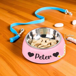 Custom Pet Bowl | Stainless Steel Bowl | Personalized Pet | Pet Water Bowl | Pet Food Bowl | Personalized Gift | Gift for Cat | Gift for Her