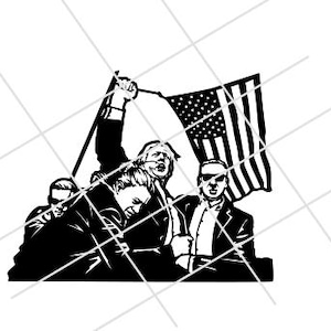 TRUMP 2024 Election Trump Shooting - SVG / Dxf / Pdf File for CNC Plasma ready, Laser, Vinyl, President Trump